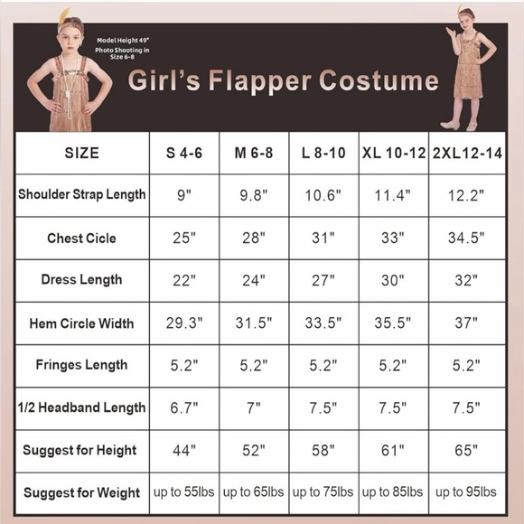 Youth Flapper Girl Costume Set - Picture 5 of 5